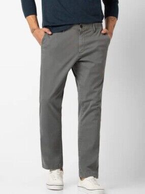 Bearbottom Relaxed Stretch Chino Pants Gray Mens Small